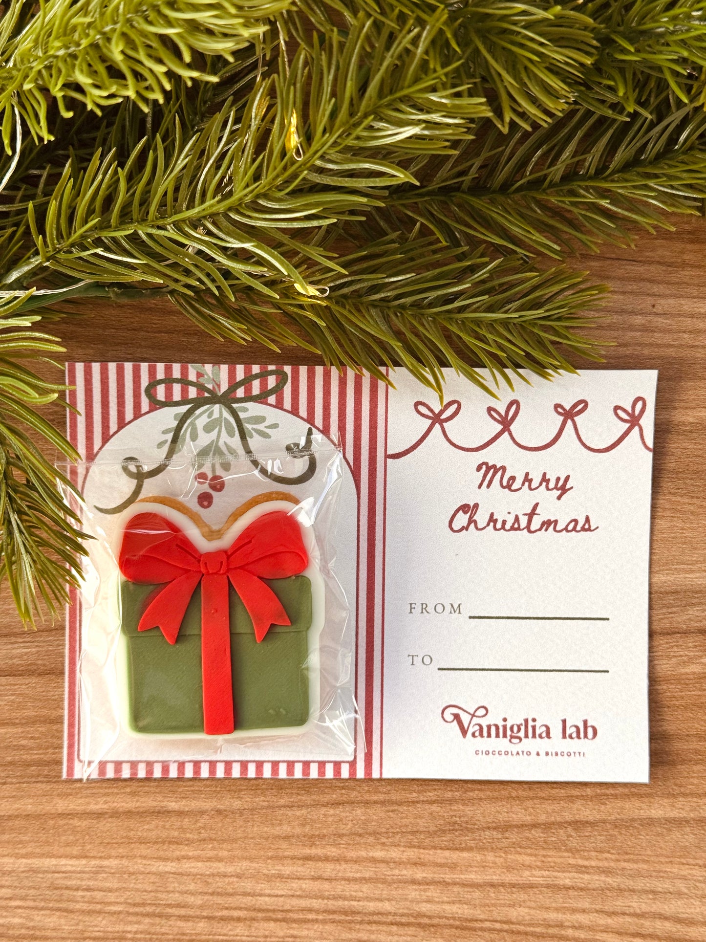 Mini biscotto con postcard