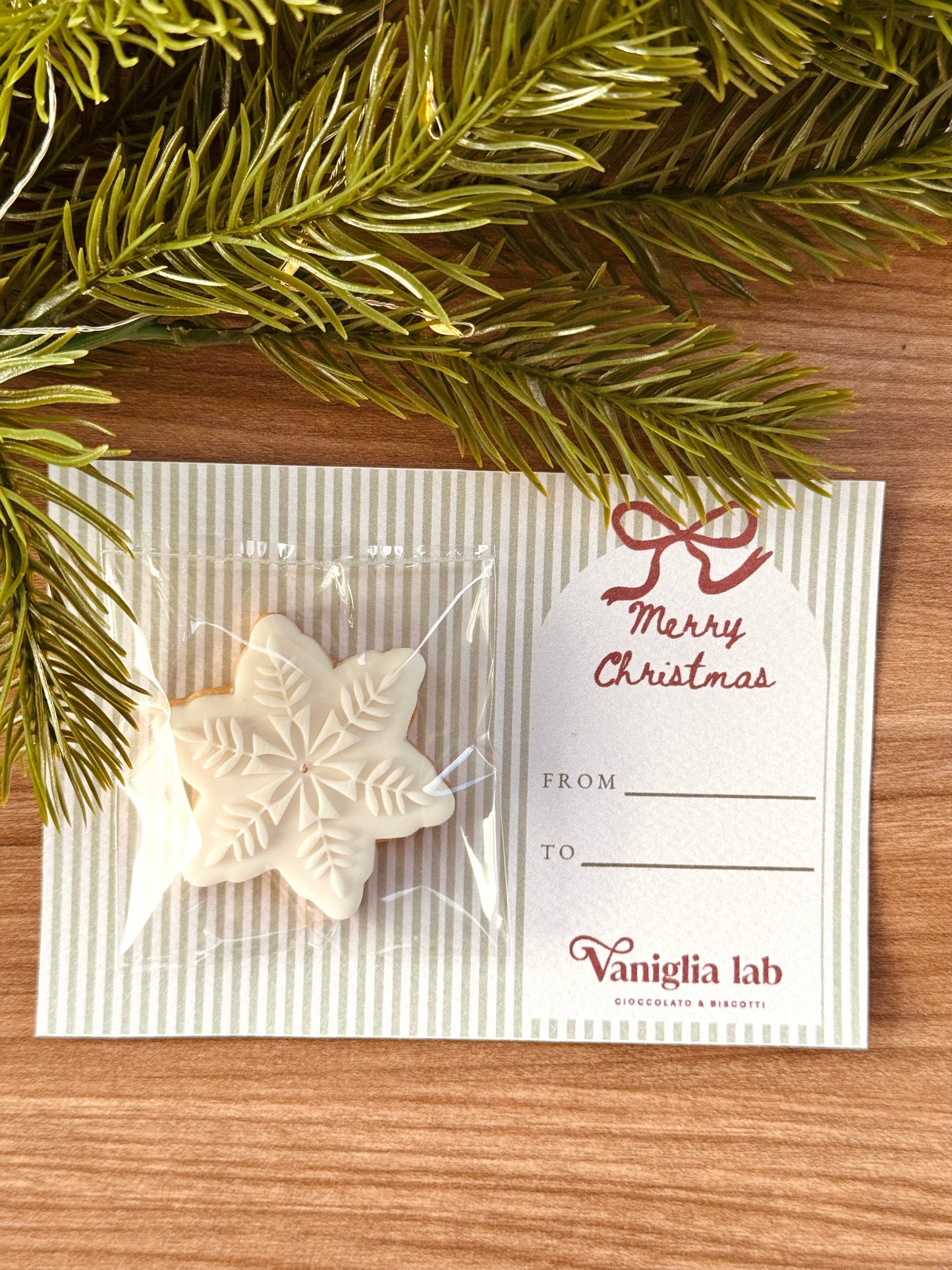 Mini biscotto con postcard