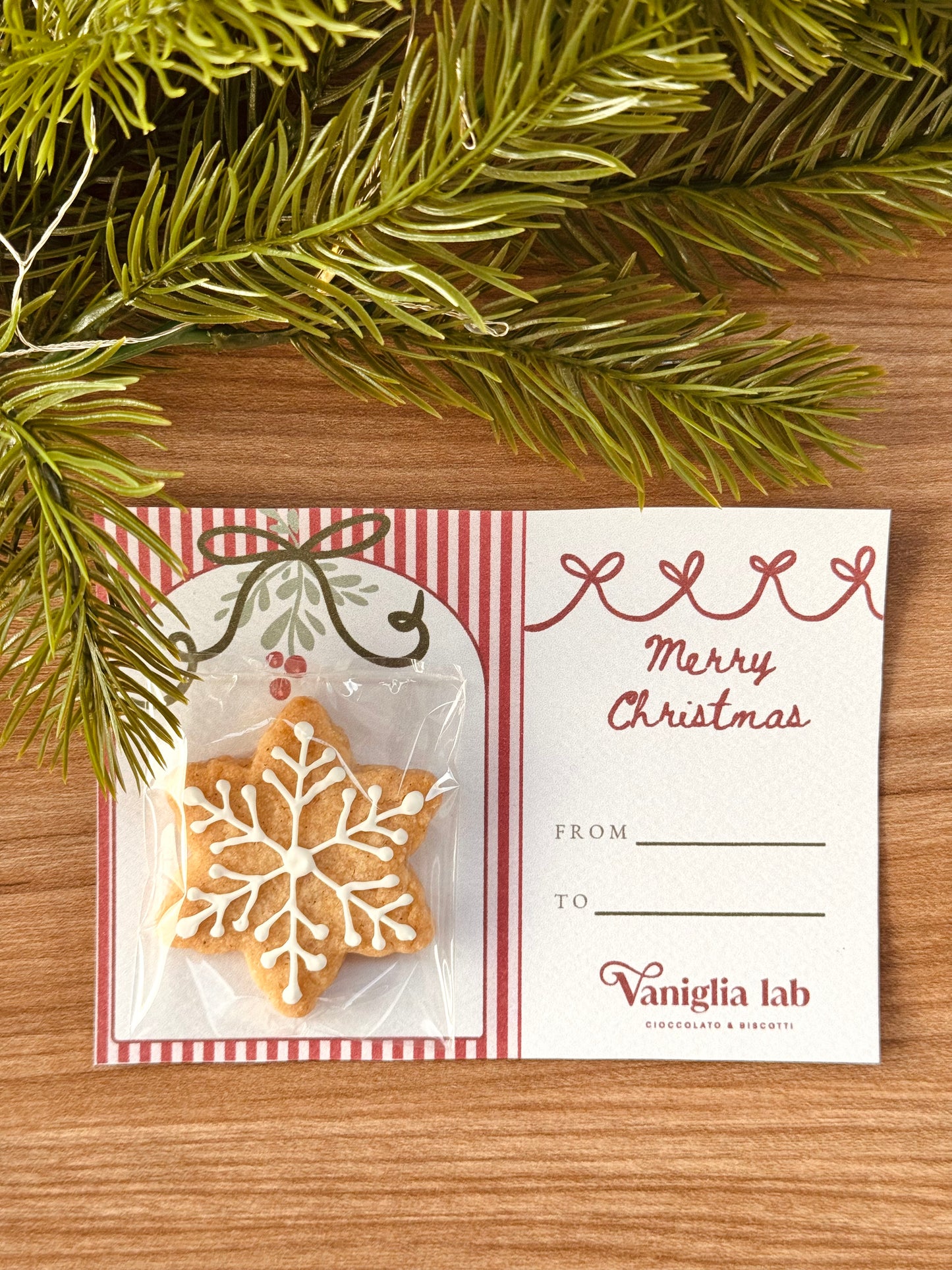 Mini biscotto con postcard