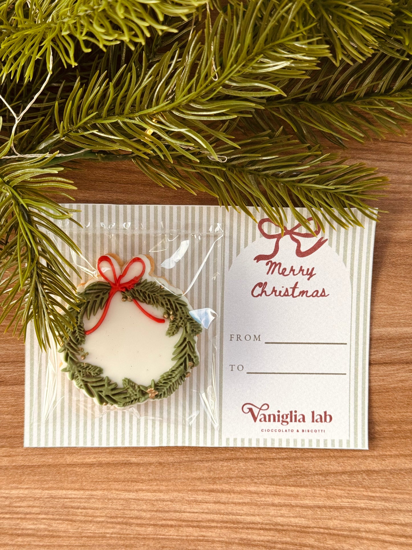 Mini biscotto con postcard