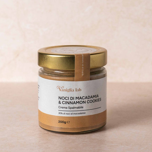Spalmabile Noci di Macadamia e Cinnamon Cookies 200g